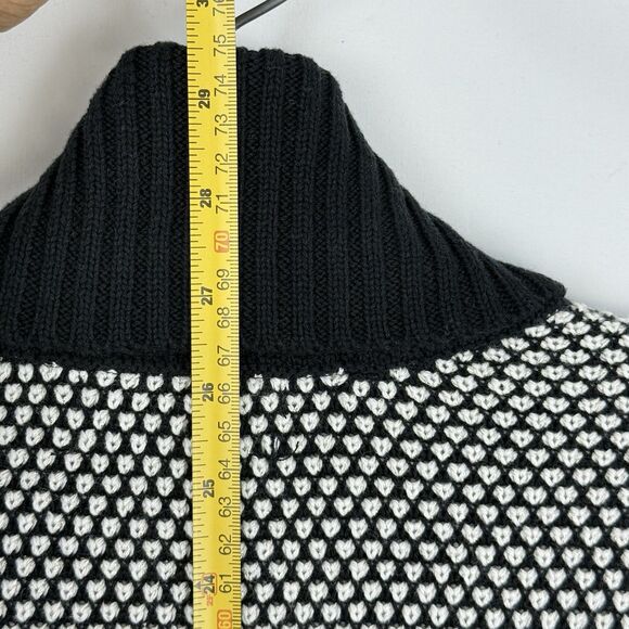 Charter Club Shawl Collar Sweater Deep Black Combo Size M - Picture 11 of 13